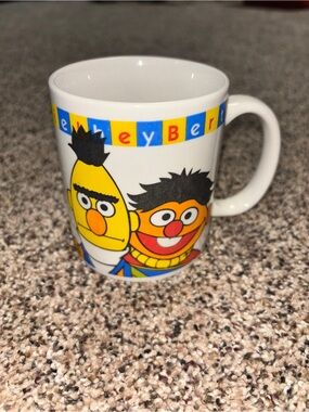 Vintage Sesame Street Bert and Ernie General Store Coffee Mug Coffee Cup 1990s
